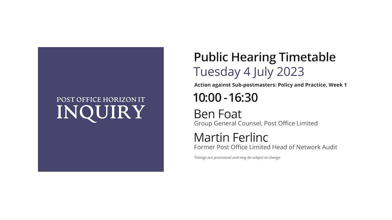 Martin Ferlinc - Day 55 PM (04 July 2023) - Post Office Horizon IT Inquiry