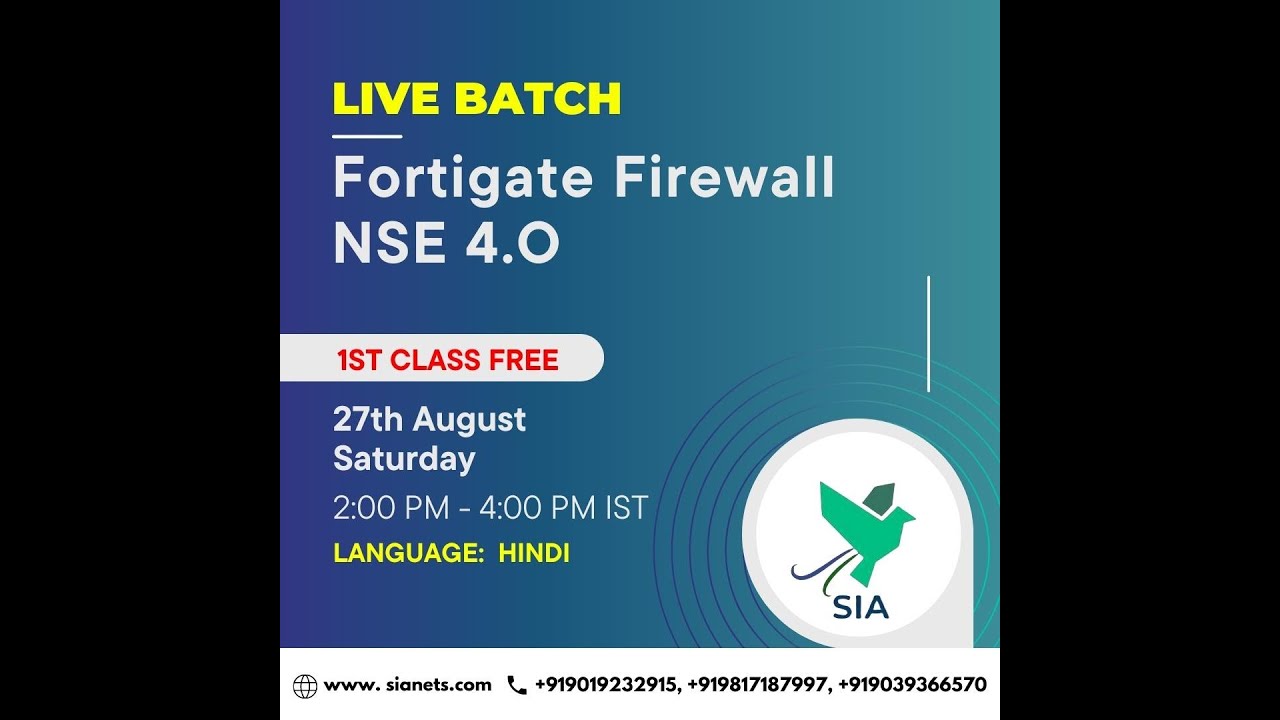 ##Fortigate Firewall in Hindi##Fortinet##NSE4##Live Hindi Batch#Fortigate Firewall Concepts