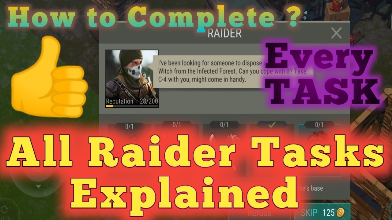 All Raider Tasks Explained in Last Day On Earth : Survival LDOE Raiders tasks