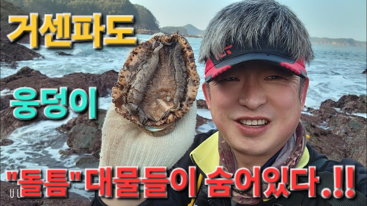 서해 도보권! 전복 해루질! 포인트!! 거센파도속에 고급 해산물이 웅덩이마다~