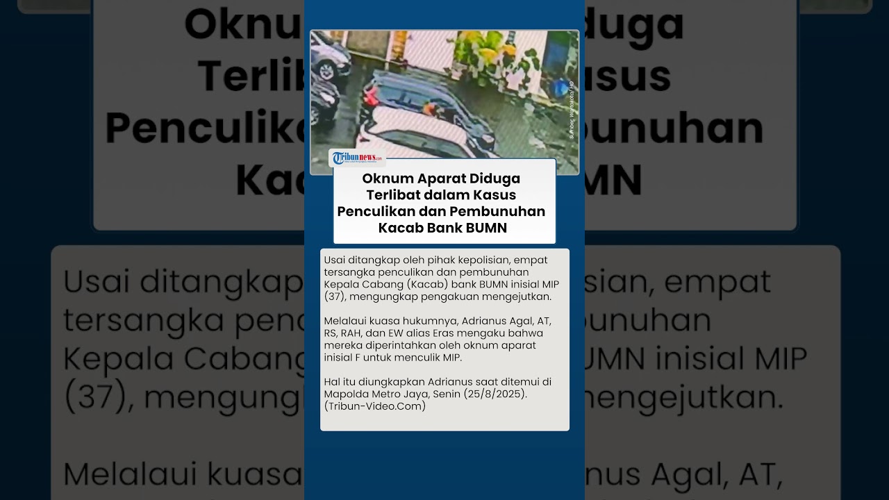 Tersangka Kasus Penculikan Kacab Bank BUMN Klaim Diperintah Oknum Aparat, Dijanjikan Uang Rp50 Juta