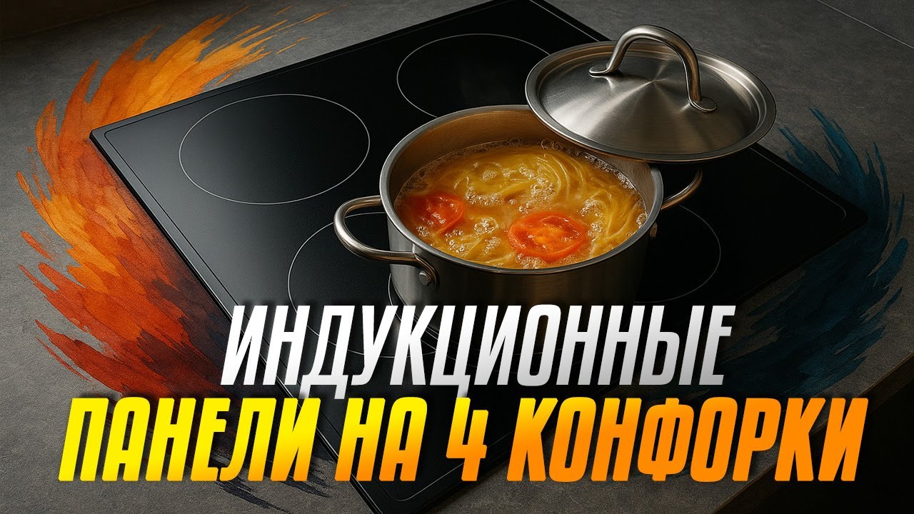 Лучшие индукционные панели  на 4 конфорки: Топ-5 4-конфорочных варочных панелей в Рейтинге 2025