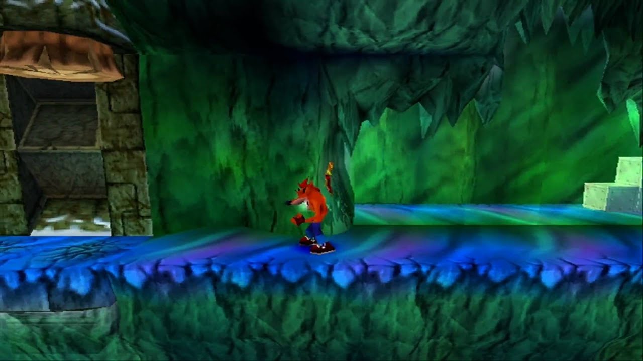 Crash Bandicoot 2 - 100% Gameplay, Level 18 Cold Hard Crash
