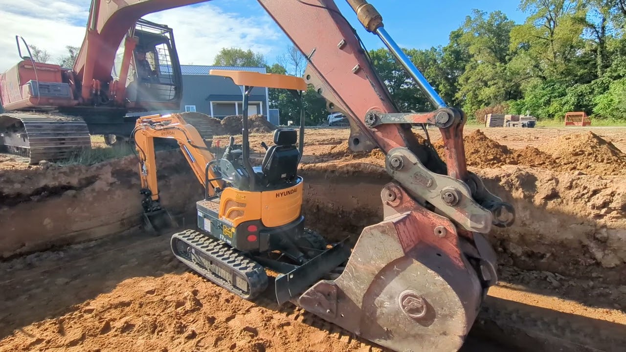 My Smallest Excavator Digging Footings For Our New Home