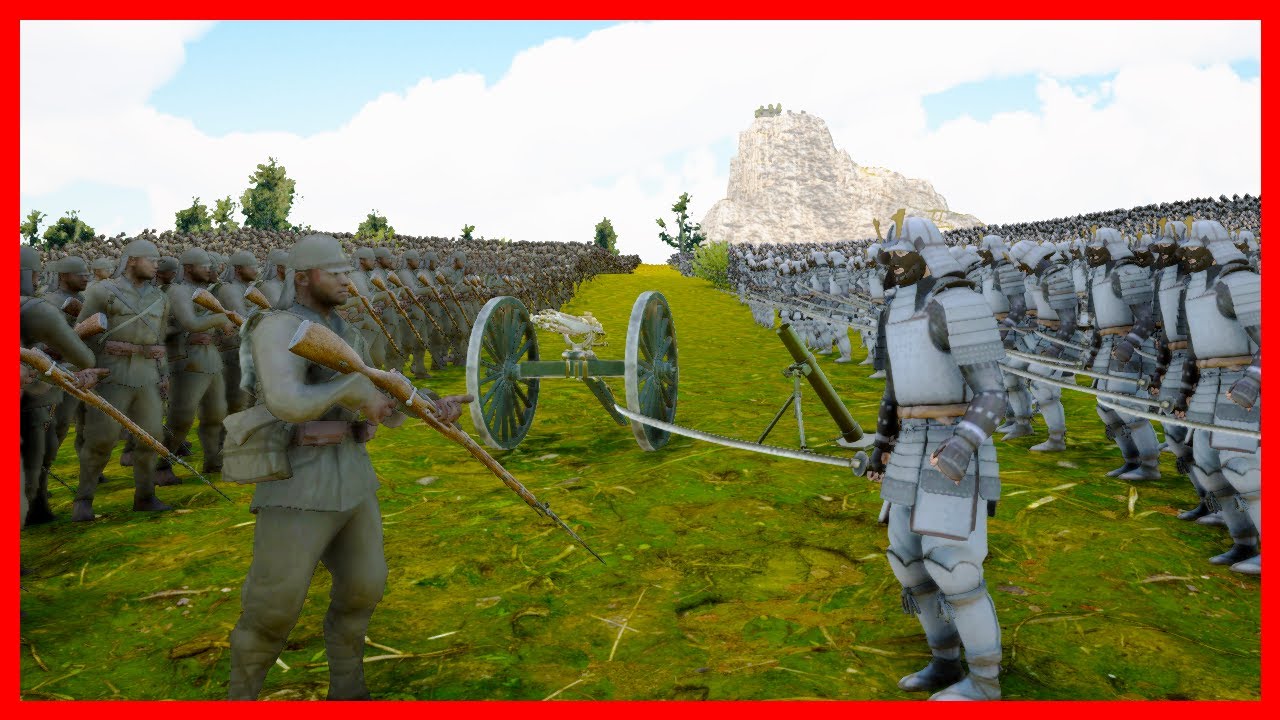 1,000,000 Samurai vs 10,000 Japanese Soldier WW2 & 10 Mortar | Ultimate Epic Battle Simulator 2