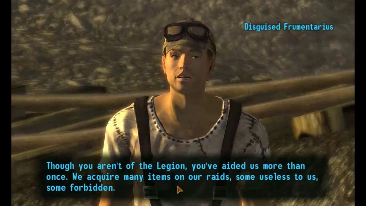 Fallout NV - The Disguised Frumentarius ain't slick