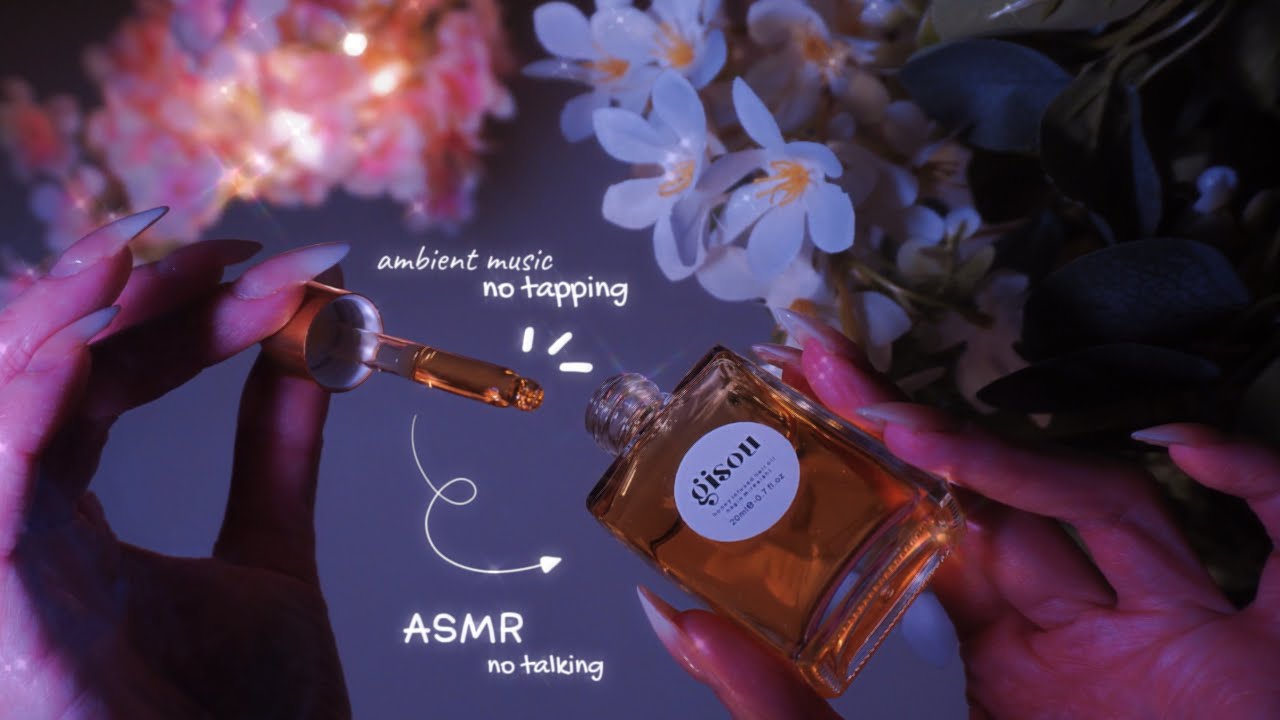 ASMR Sleep Pampering Skincare, Scalp Massage & Hair Brushing| No Talking , No Tapping +Ambient Music