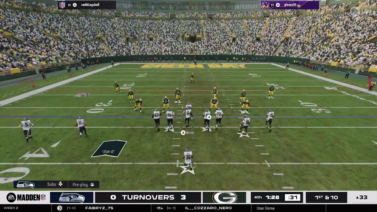 Madden26 - ImlTV - sm0k1ngskull - s3 w2 - Seahawks vs Packers