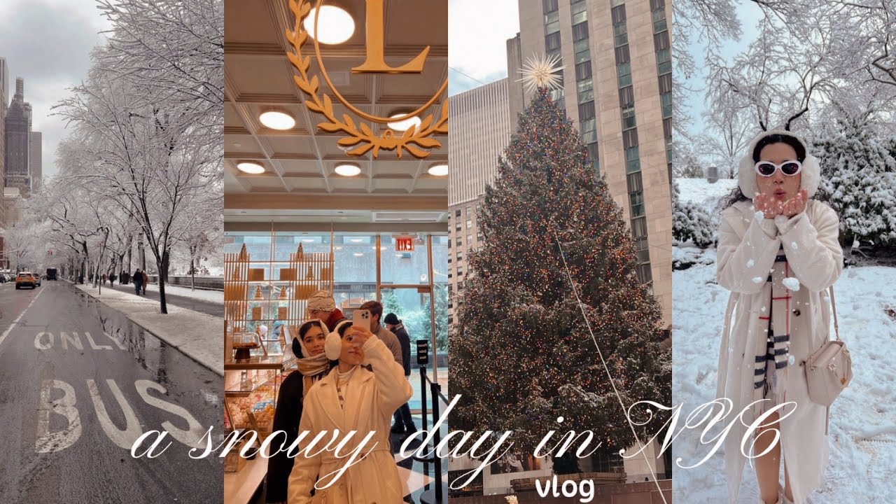 A SNOWY Day in NYC | Central Park Winter Magic, Fifth Ave Christmas & Liberty Bagels ❄️🎄