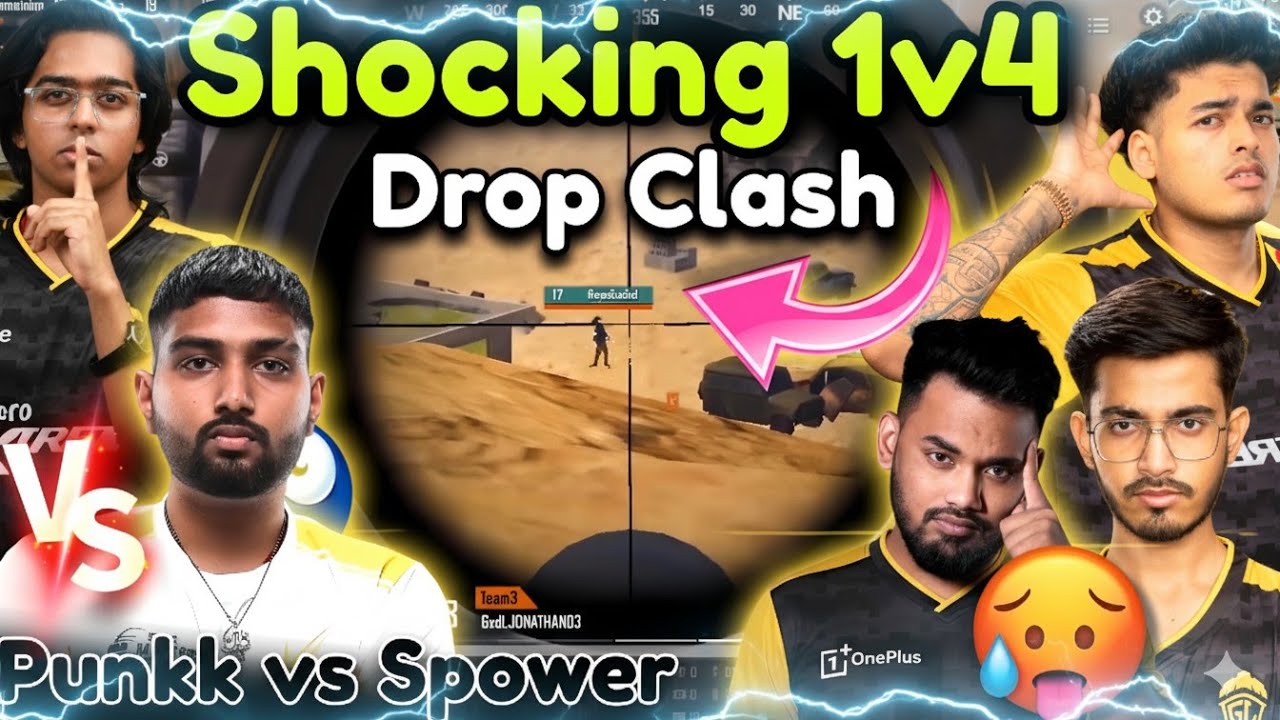 🇮🇳JONATHAN Shocking DMR 1v4 😱 Punkk vs Admino 🥵 Spower on Fire 🔥🔥