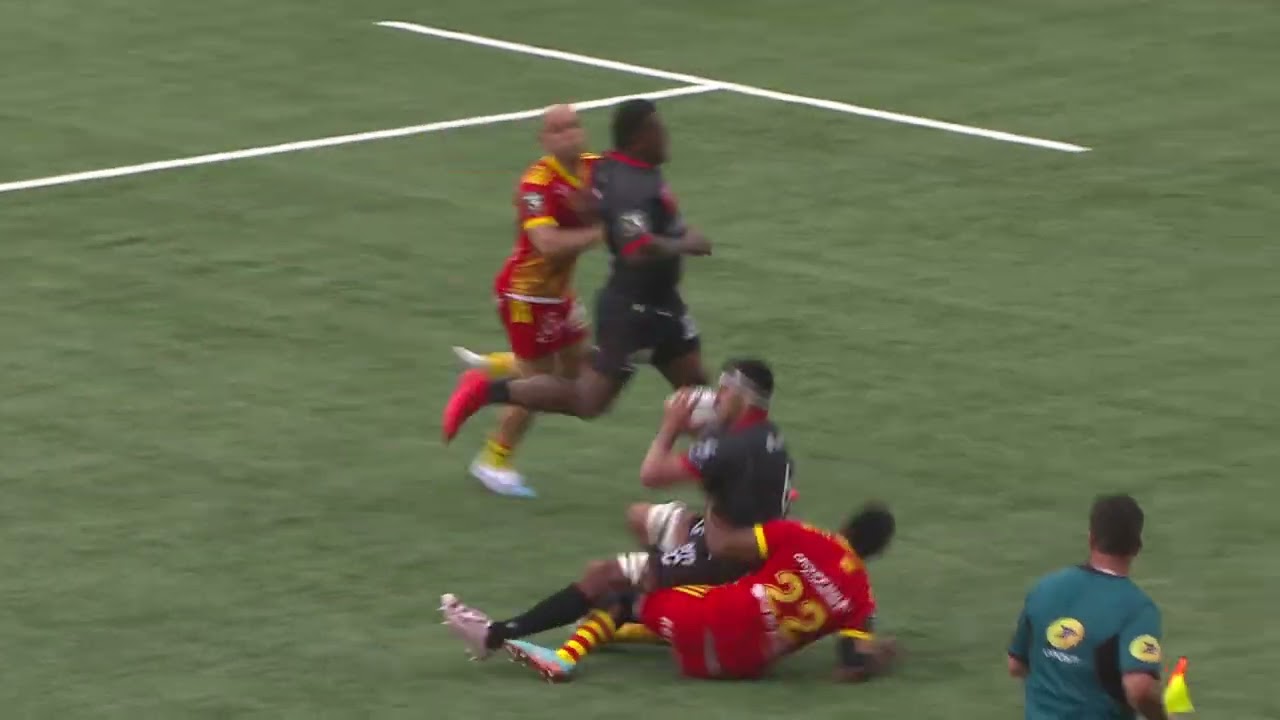 TOP 14 - Essai de Francisco GOMEZ KODELA (LOU) -  LOU Rugby - USA Perpignan - Saison 2022-2023