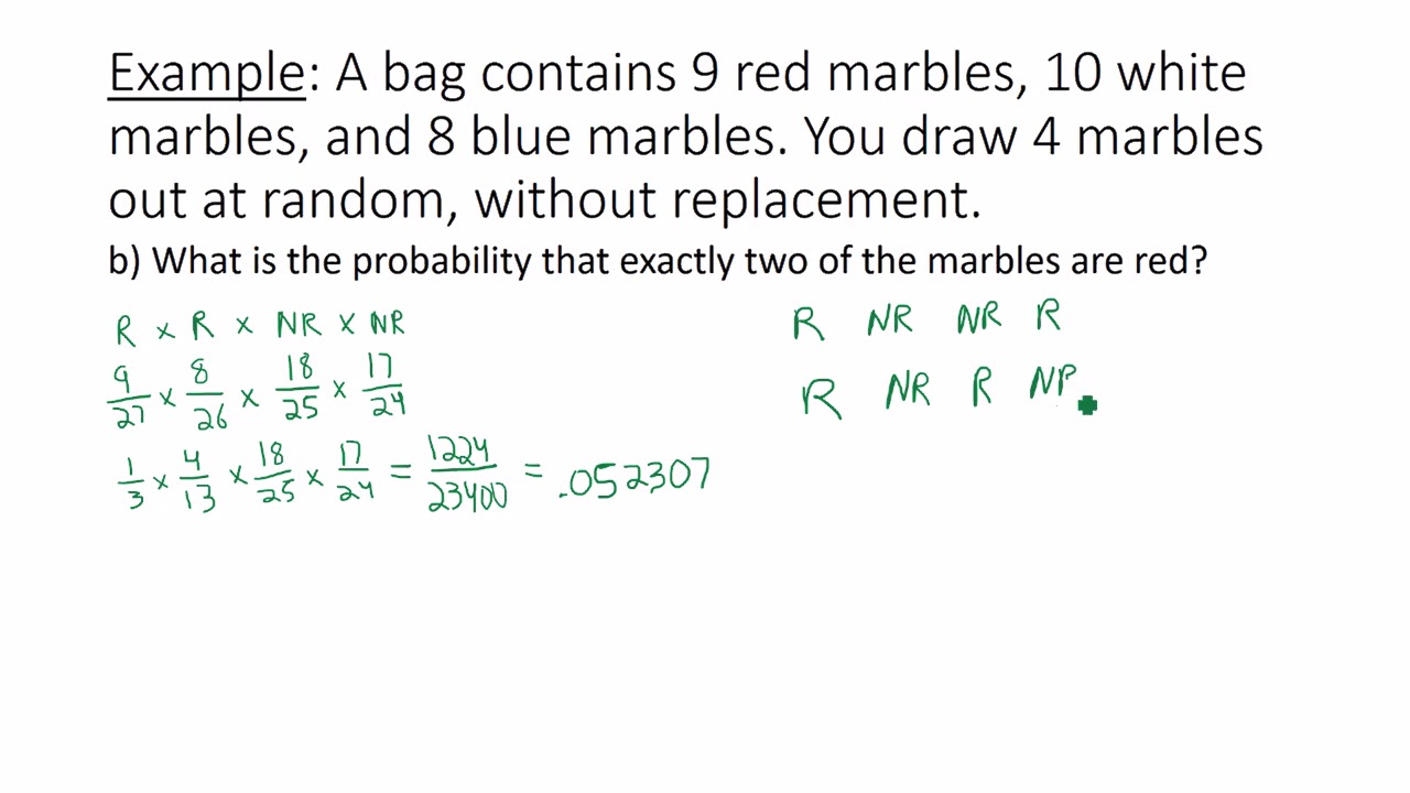 Dependent Events Marbles