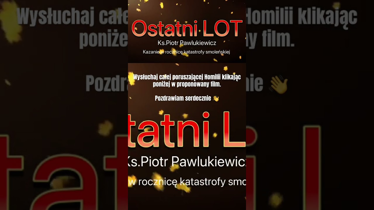 Ks Piotr Pawlukiewicz- Rocznica katastrofy smoleńskiej #katastrofa #rocznica #smoleńska #kaczyński