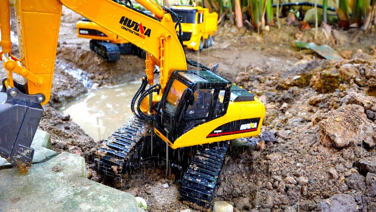 экскаватор грузовик автомобиль игрушка спасательная игра для детей Excavator Car Toy Video for Kids