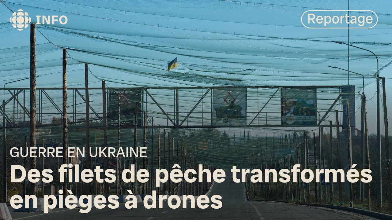 Guerre en Ukraine : comment des filets de p&ecirc;che prot&egrave;gent des attaques de drones russes