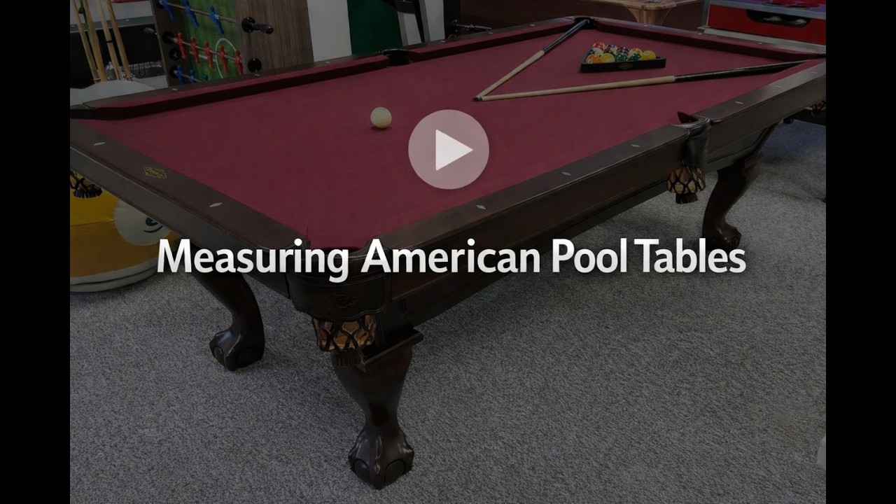 How to measure an American pool table.