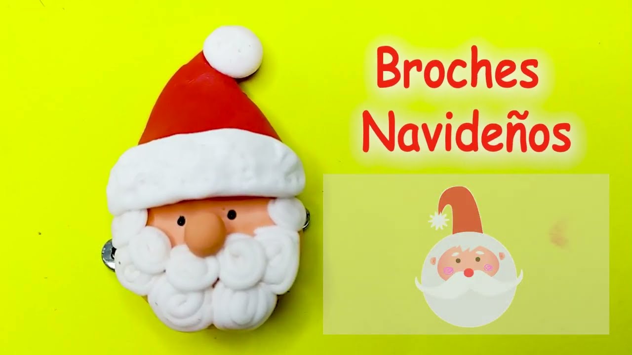 Broche navideño en porcelana fría