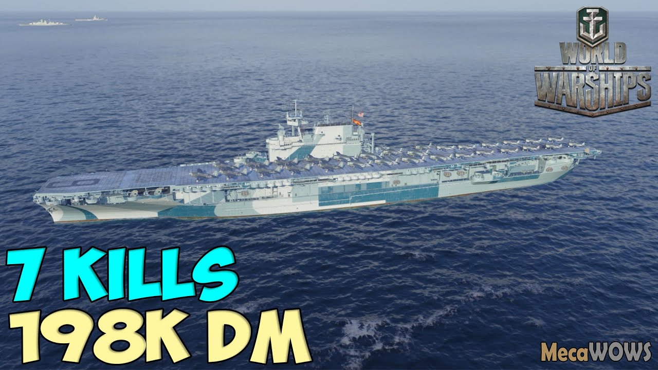 World of WarShips | Enterprise | 7 KILLS | 198K Damage - Replay Gameplay 1080p 60 fps