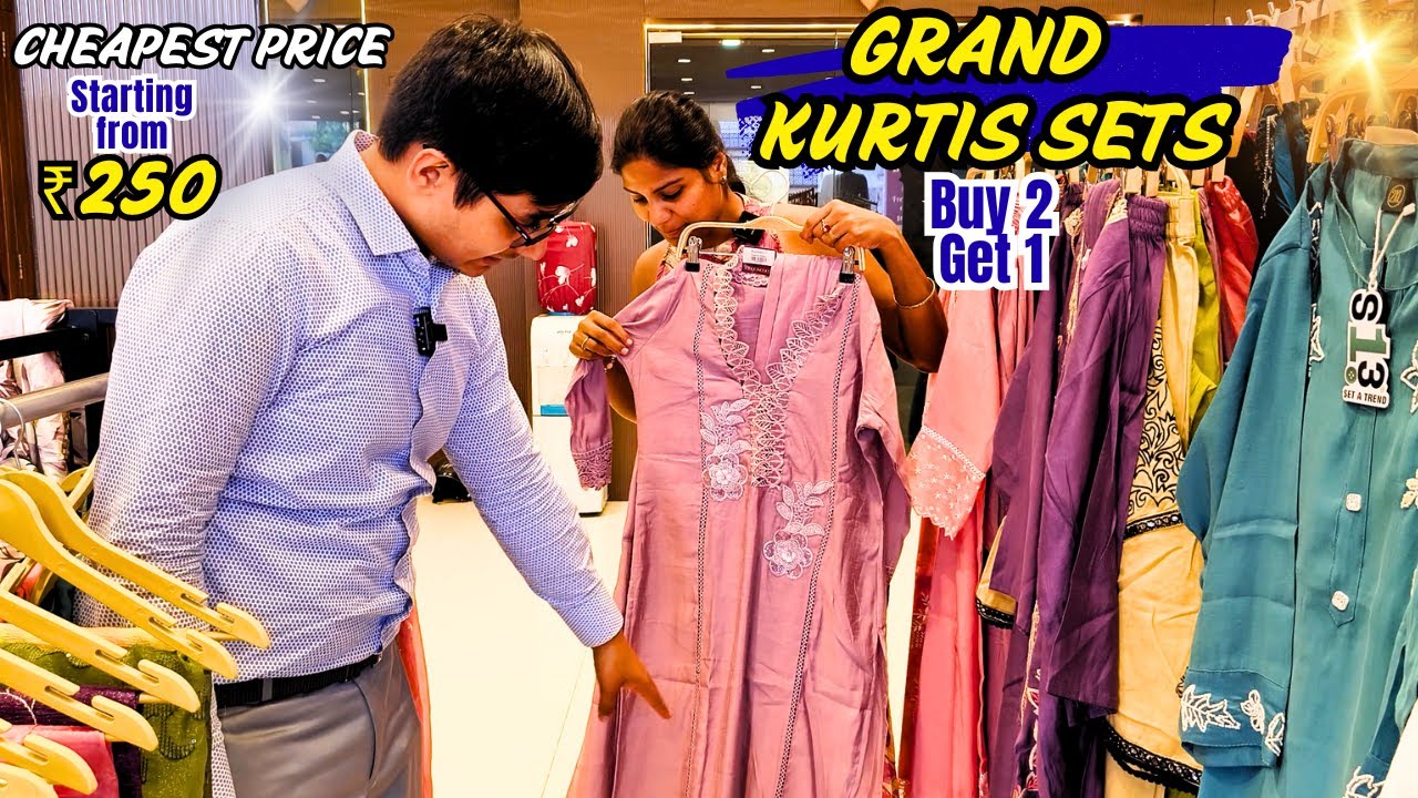 Grand Kurtis Sets Starting ₹250 | Buy 2 Get 1 Offer | Chennai Purasawalkam Shopping Vlog Part-1