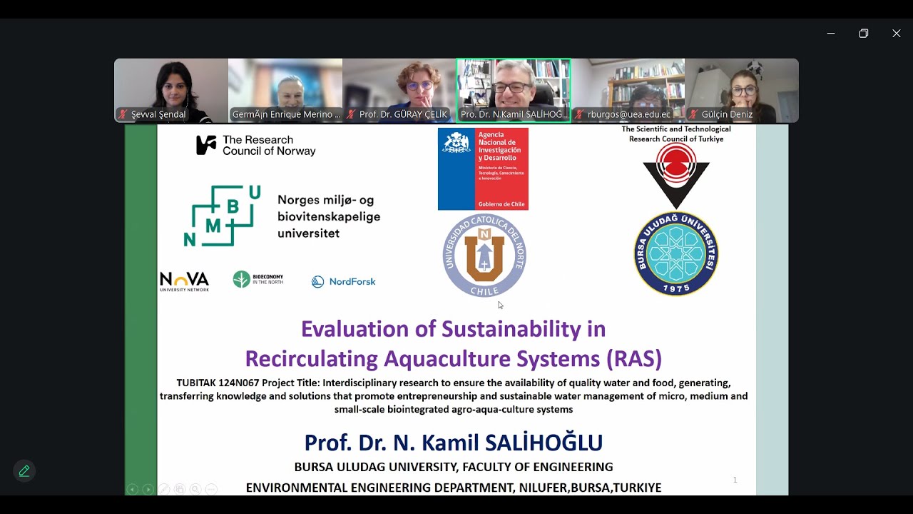 Evaluation of Sustainability in Recirculating Aquaculture Systems (RAS)-Prof. Dr. N. Kamil Salihoğlu