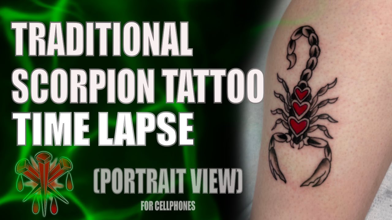 Traditional scorpion tattoo