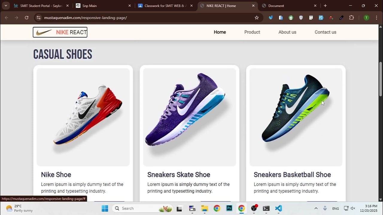 nike website after hero section part1