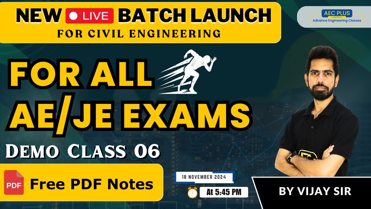 Highway Engineering | Demo Class 6 for AE/JE Exam 2025 | Masterclass with Vijay Sir