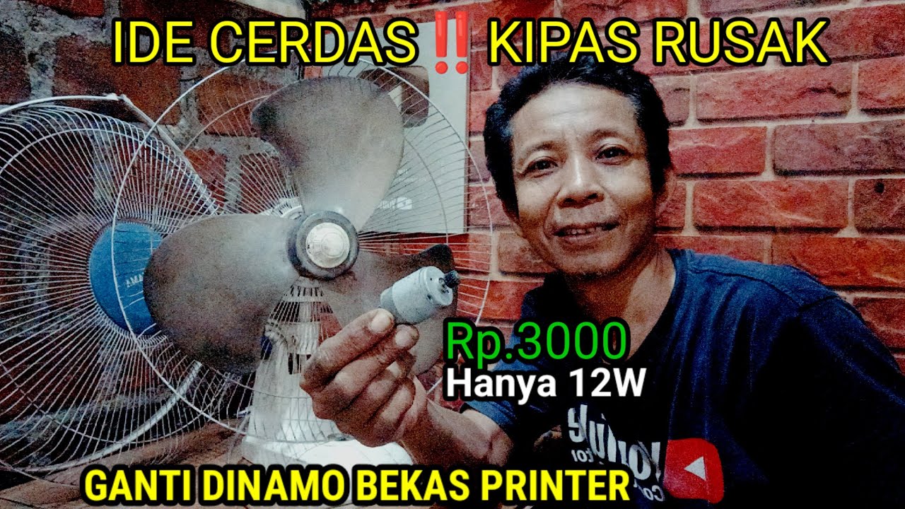 Jangan Buang Kipas Angin Rusak ‼️ Cukup Ganti Dinamo Bekas Printer ‼️ DiJamin OK