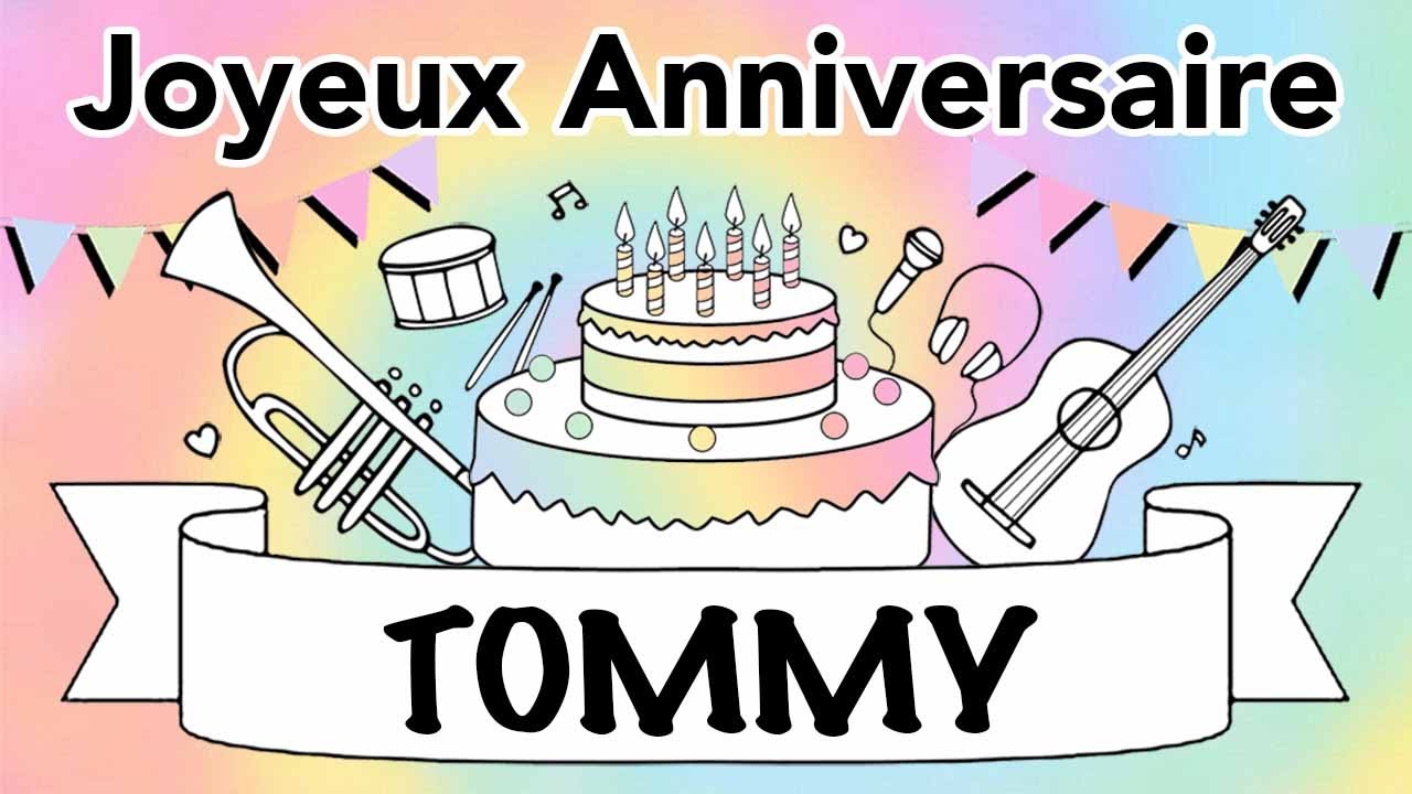 NOUVEAU Joyeux anniversaire Tommy Tomi Tomy Jazz Manouche Swing Guitare