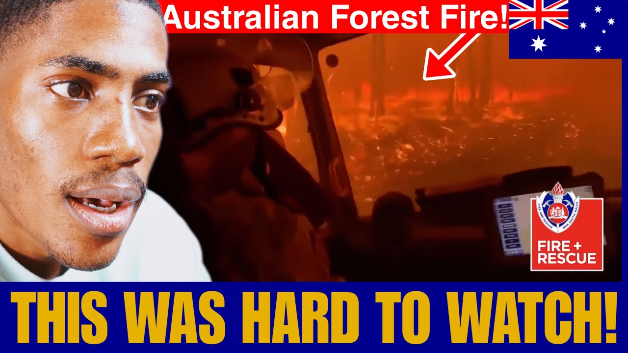 American Reacts to Australian Firefighters Drive through Raging Inferno
