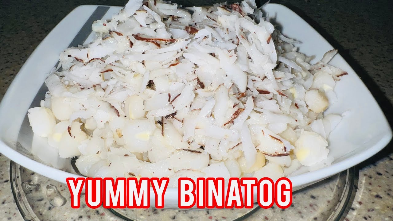 BINATOG |Boiled Hominy White Corn Kernel with Freshly Grated Coconut | Classic Filipino Street Food