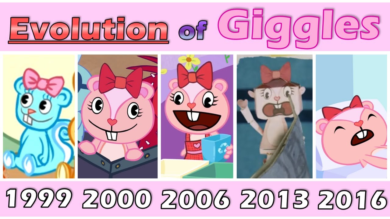 Эволюция GIGGLES от Happy Tree Friends