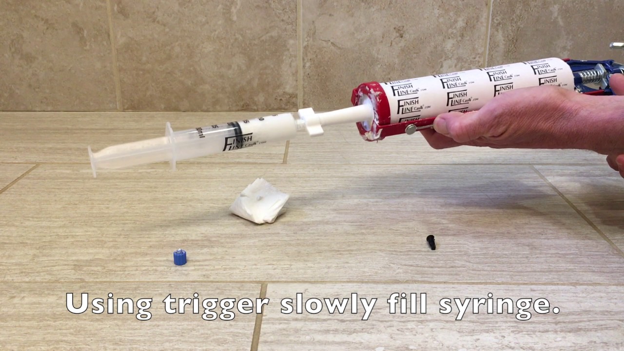 Finish Line Caulking Tool Filling Demonstration