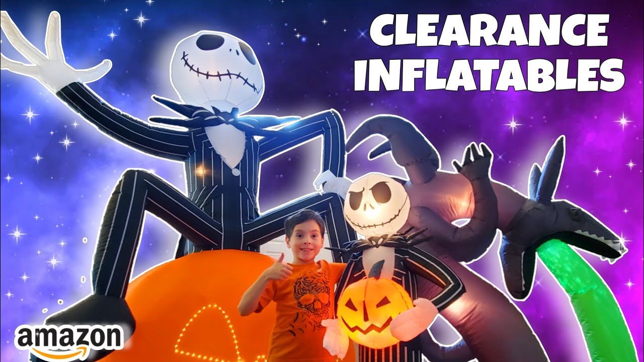 We Got Jack Skellington Inflatables Clearance on Amazon Halloween Blow Ups