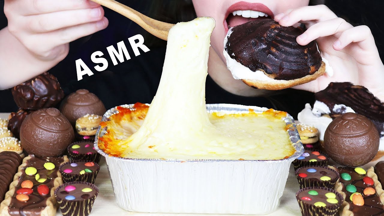 ASMR CHEESY LASAGNA PASTA + Mousse Cupcakes (Soft Sticky EATING SOUNDS) No Talking 먹방 | FOODMAS 5
