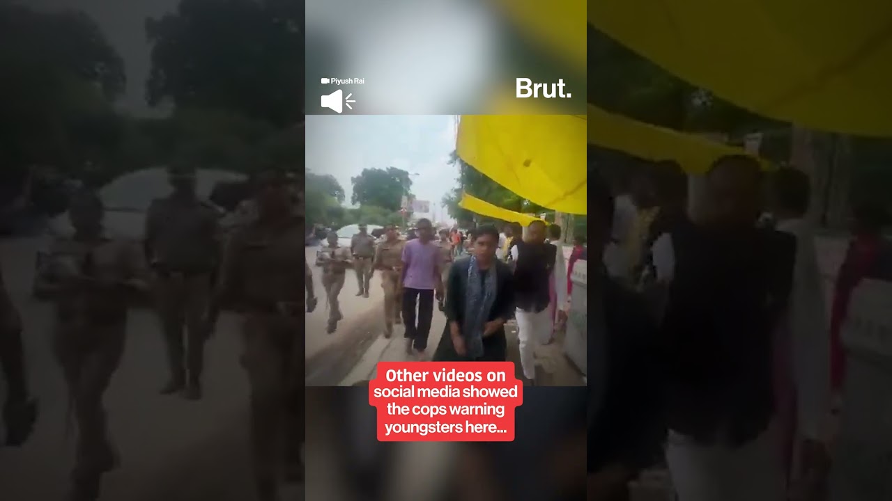 Woman's message for cops at protest