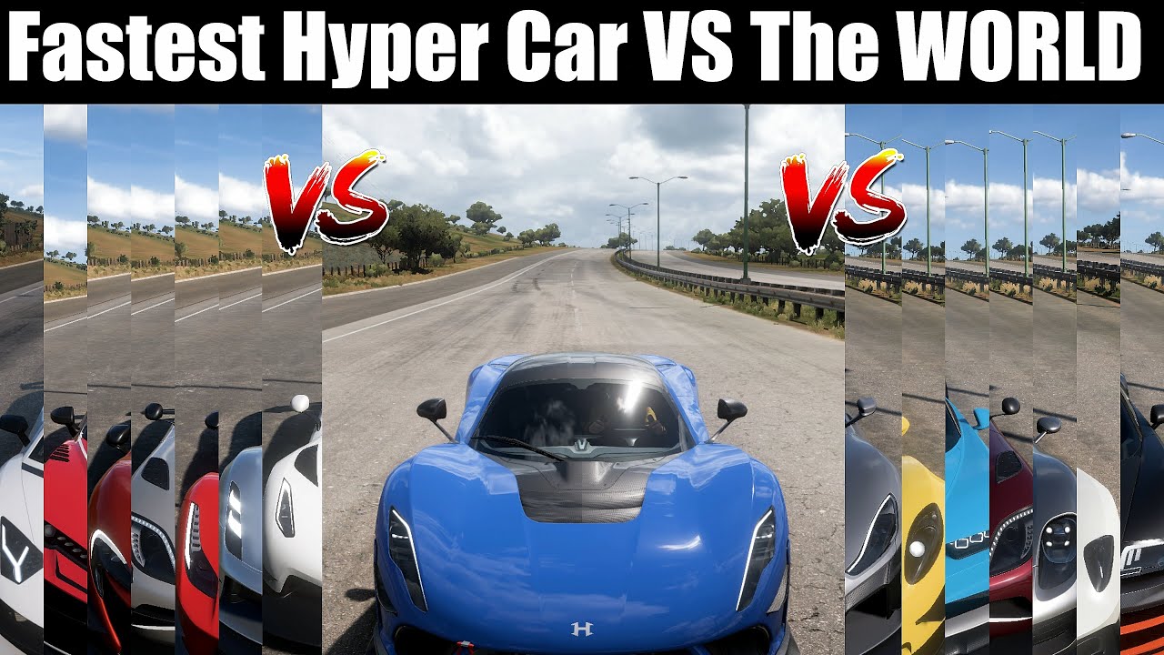 THE FASTEST HYPERCAR VENOM F5 VS THE HYPERCARS WORLD 1 MILE DRAG BATTLE | FORZA HORIZON 5 DRAG