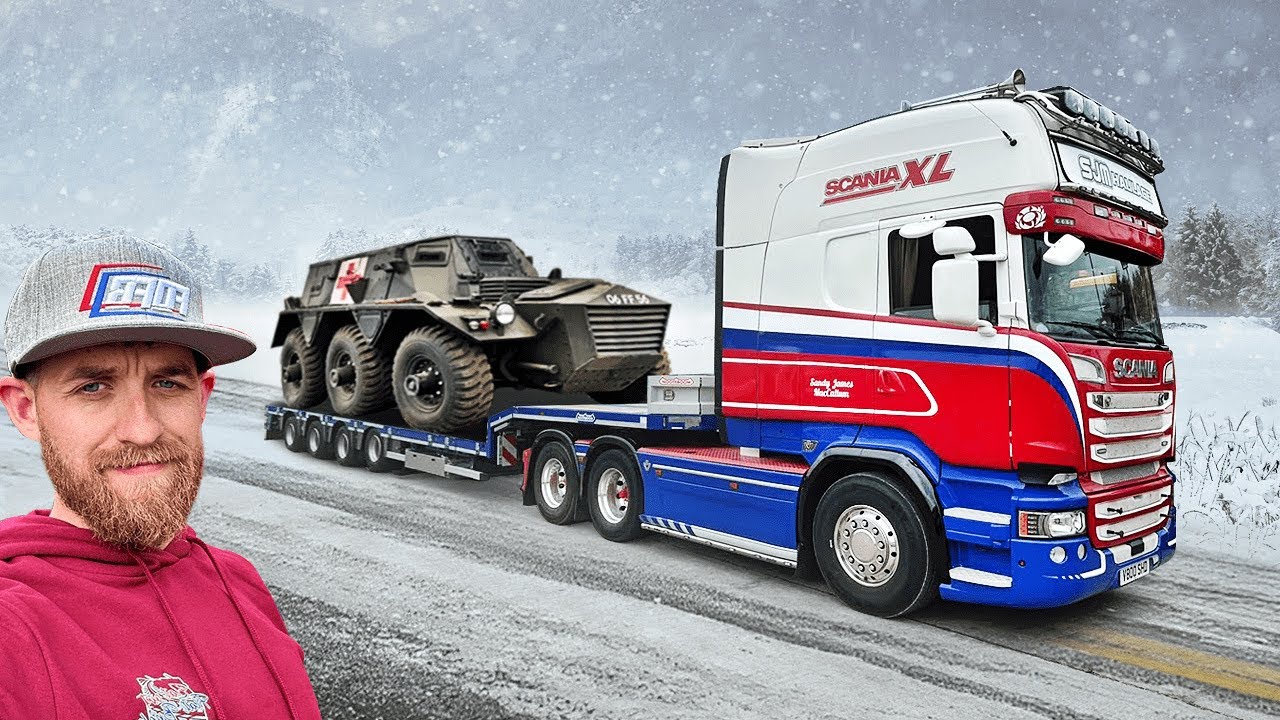 Winter Storm Chaos on the A9! Delivering an Armoured Vehicle to Inverness a❄️☃️⛄️