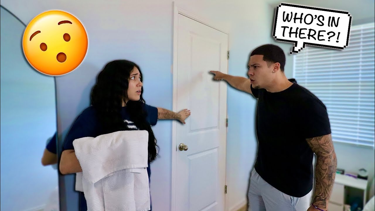 I LET THE NEIGHBOR TAKE A SHOWER IN OUR HOUSE!! *PRANK ON BOYFRIEND*
