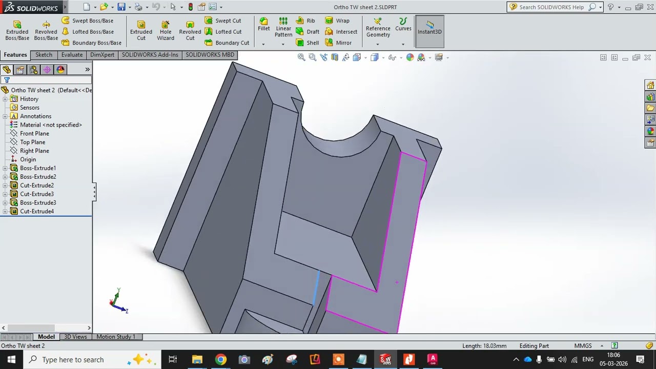 Ortho Q1 LHSV along with dimensioning & print settings
