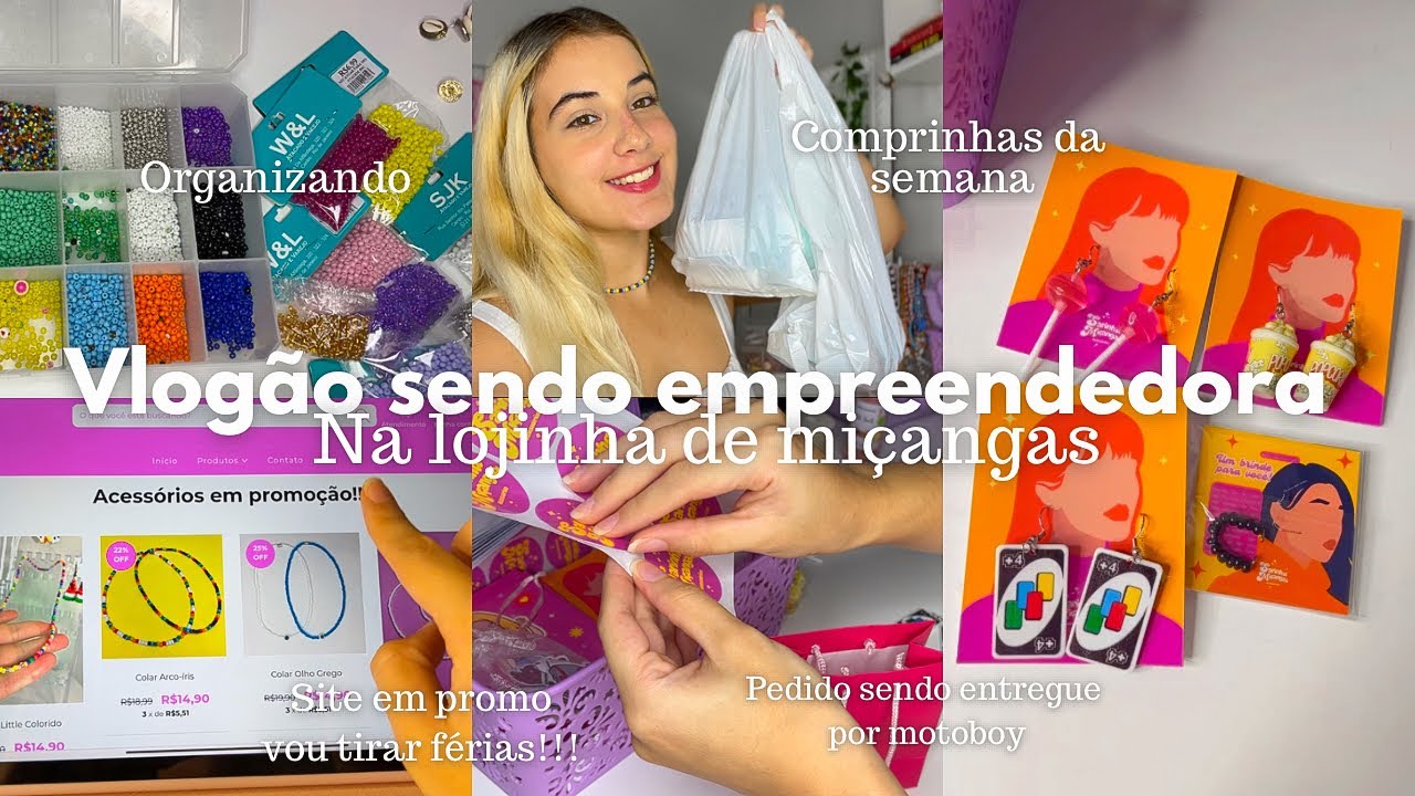 VLOGÃO | Um dia sendo empreendedora (comprinhas, organizando, entrega por motoboy e +)🌷
