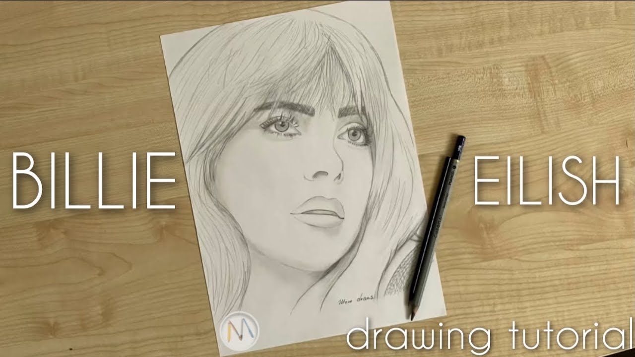 How to draw Billie Eilish step by step / Billie Eilish drawing tutorial