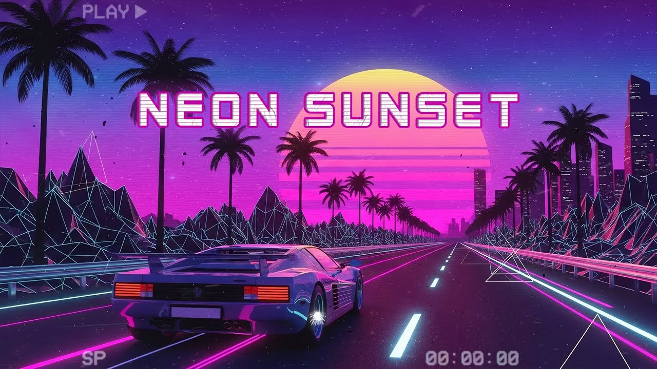 Endless Neon Sunset Highway 🏎️ Best Synthwave Retrowave Mix 🌴 Atmospheric 80s Night Vibes for Driver