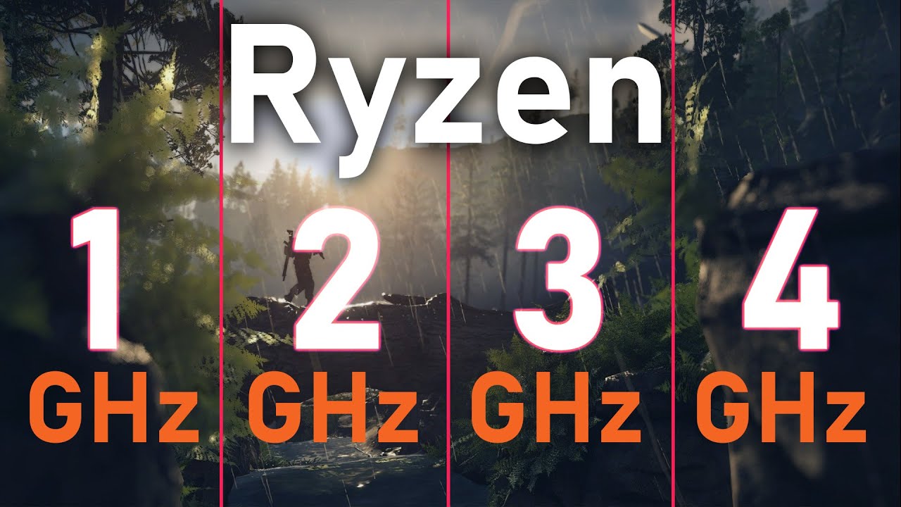 Ryzen 1GHz vs. 2GHz vs. 3GHz vs. 4GHz | CPU Clock Speed vs Gaming Performance