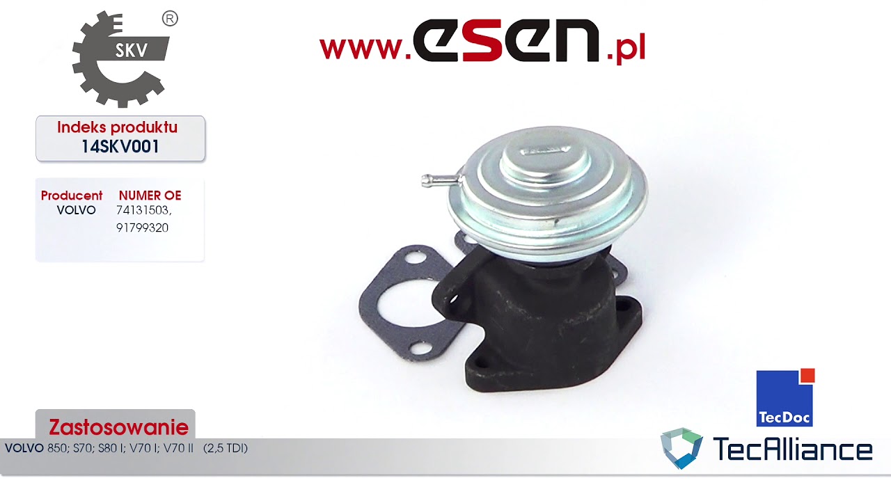 Zawór EGR  Volvo V70, Volvo S80, Volvo 850, Volvo S70 (2,5 TDI)   OE 74131503, 91799320