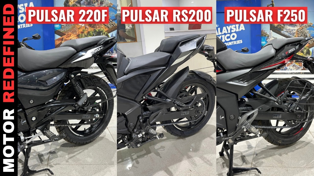 2024 Bajaj Pulsar 220F Vs Pulsar F250 Vs Pulsar RS200 Comparison | Motor Redefined.