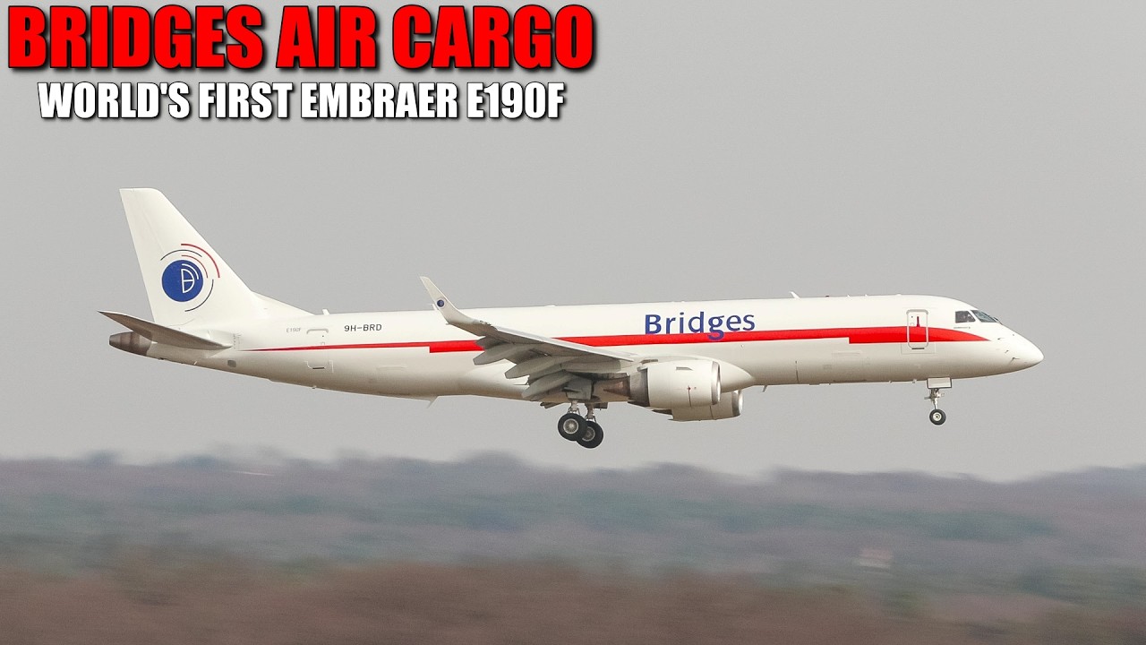 [FIRST EMBRAER E190 FREIGHTER] - Bridges Air Cargo Embraer E190F landing at Cologne Bonn Airport -