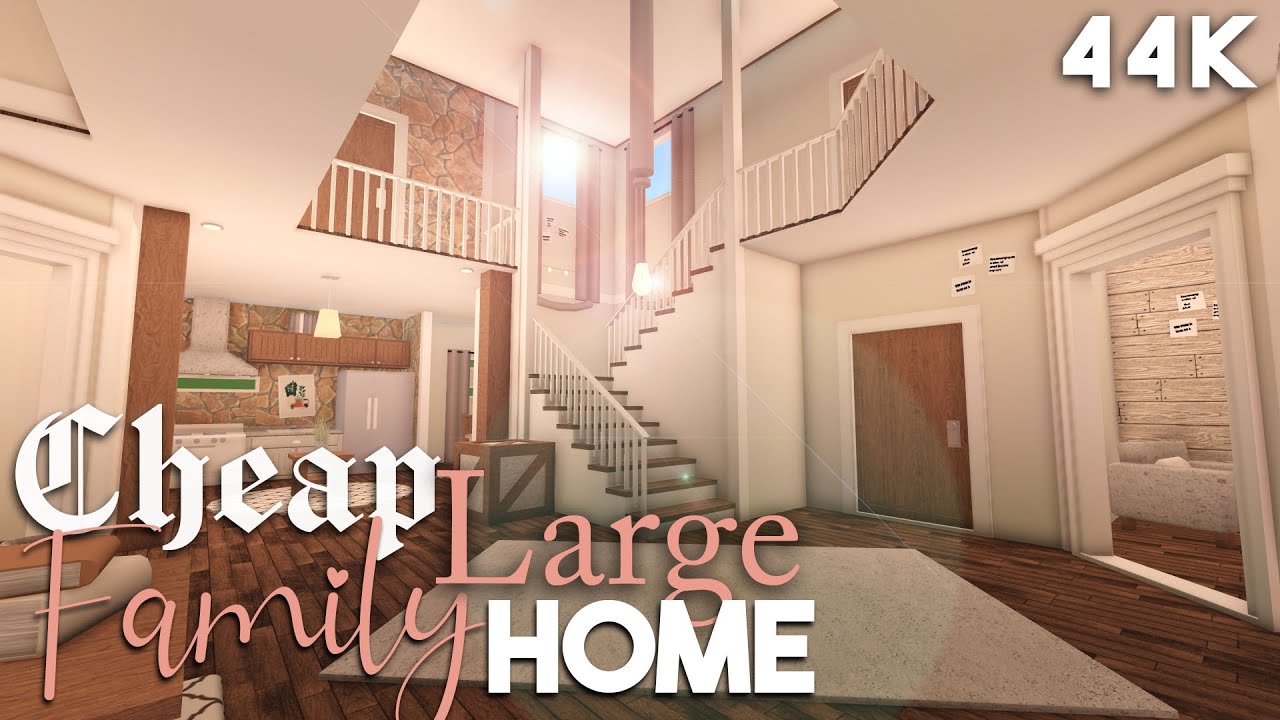 Cheap Large Family Roleplay Home | Welcome to Bloxburg (no advanced placing) Speed Build