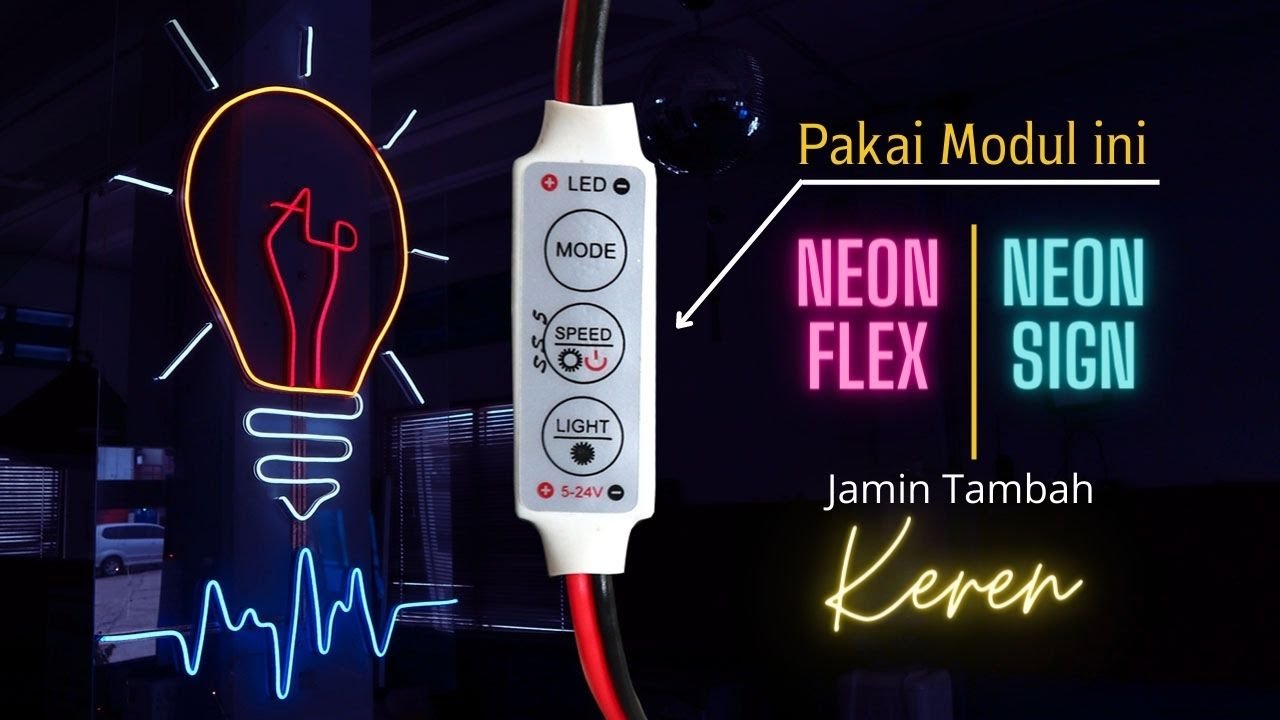 Pakai Modul LED Controller/Strobo 5-24V, Neon Flex Ada Kedap-Kedipnya