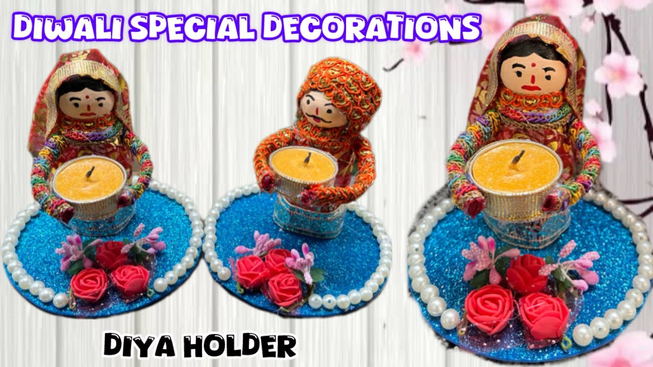 Diwali Diya Decorations Ideas|Candle Holder Making At Home|Budget Friendly craft idea|Diy Diya Stand